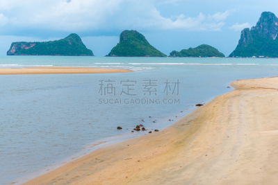 巴蜀,海滩,泰国湾,自然,水,天空,水平画幅,地形,沙子,无人