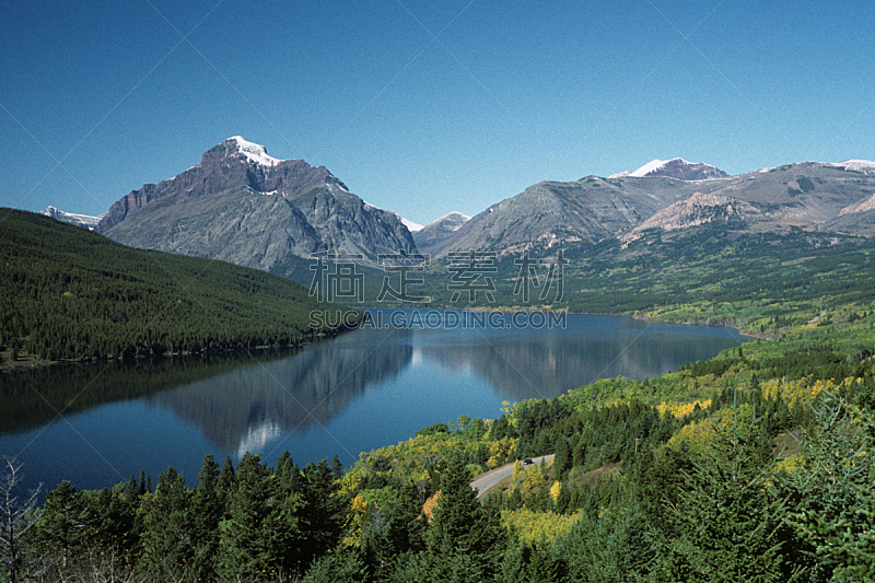 湖,南,阿根廷冰川国家公园,水平画幅,无人,蓝色,户外,摄影,树