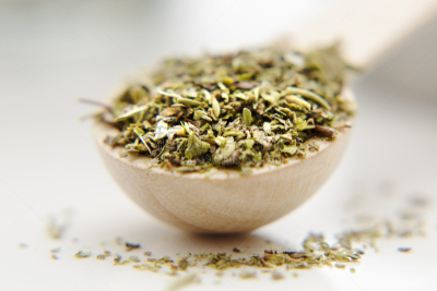 特写,汤匙,芳香的,草本,公亩,小的,葛缕子籽,香菜,食品添加剂,阴影对焦