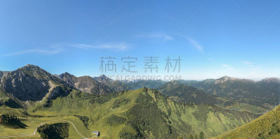 小瓦尔瑟谷,风景,哈赫艾棼山,福拉尔贝格州,岩面,重的,悬崖,水平画幅,岩石,全景