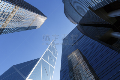 商务,建筑外部,花旗集团,长江中心,未来,成一排,外立面,水平画幅,无人,格子