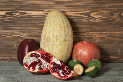 水果,静物,凤梨番石榴,水平画幅,绿色,橙色,素食,无人,生食,维生素