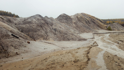 山,粘土,地形,俄罗斯,破碎的,秘密,灰色,采石场,旅行,移开
