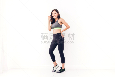 运动,运动服,概念,墙,背景聚焦,修改系列,站,放松,锻炼,加