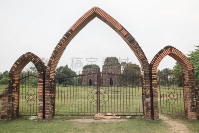 Gate of Chien Dan, Champa ancient tower in Quang Nam, Vietnam, is a group of three towers from the ancient Champa civilization