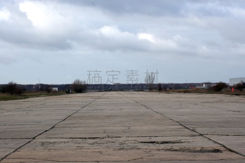 Old runway for planes in Dessau Roßlau