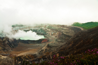 波阿斯火山,哥斯达黎加,火山,伯斯国家公园,鲍诺什,火山学,喷气孔,安地斯山脉,自然,水平画幅