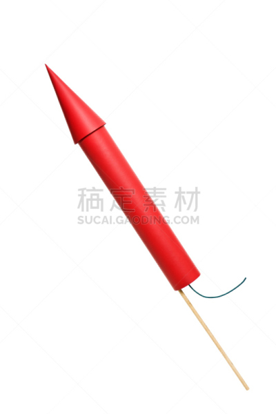 红色,芝麻菜,焰火,放焰火,导弹,垂直画幅,低视角,概念,无人,白色背景