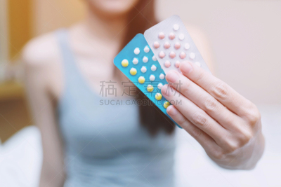 避孕药,女人,手,避孕品,健康保健,部分,药,中间部分,有月经,一个人