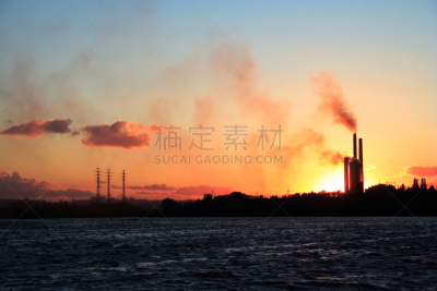 工业,地形,超导体,电缆,天空,水平画幅,能源,无人,制造机器,工厂