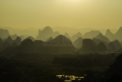 阳朔县,黄金,桂林山水,阳朔,喀斯特,桂林,水平画幅,地形,山,无人