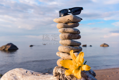 百合花,跷跷板,自然,禅宗,不确定,稳定,水平画幅,无人,夏天,户外
