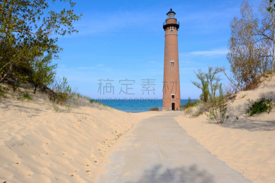 灯塔楼,沙丘,1867,锐角,家具,小的,黑色,天空,水平画幅,沙子