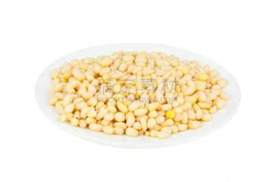 白色,松籽,去皮的,饮食,水平画幅,素食,无人,白色背景,偏远的,背景分离