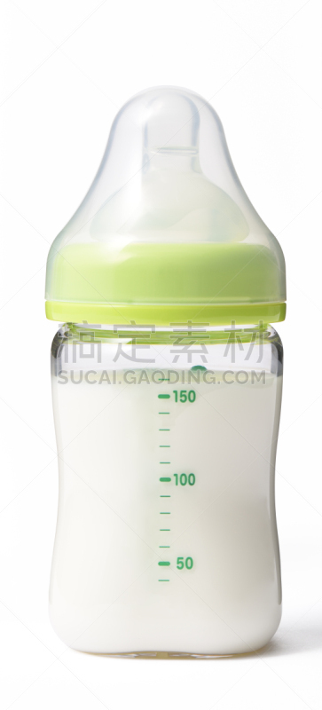 婴儿奶瓶,盖子,白色背景,分离着色,小酒杯,奶粉,母乳,婴儿食品,婴儿用品,垂直画幅