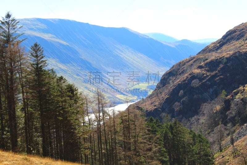 山,威尔士伊德里斯山,侧面视角,爱博雷斯维斯,自然,水平画幅,地形,威尔士,户外,徒步旅行