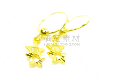 珠宝,白色,星形,黄金,耳饰,项坠,分离着色,浮雕宝石,个人随身用品,美