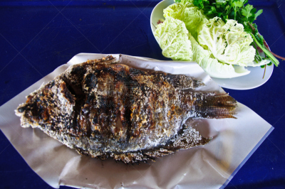 格子烤肉,食品,食盐,鱼肉,泰国,牛排,热,清新,野餐,烤肉架