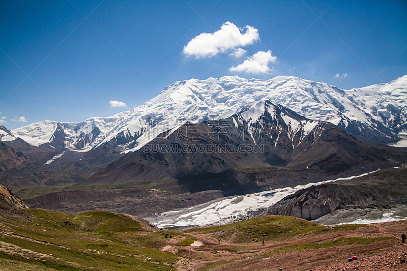 风景,帕米尔山脉,自然美,自然,水平画幅,岩石,雪,蓝色,人,户外