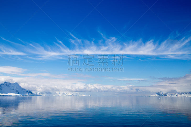 南极洲,风景,杰拉许海峡,水,天空,气候,雪,夏天,冬天,海景