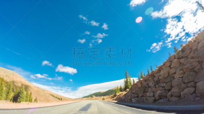 瓜纳拉通行证,森林,山,暗箱 ,清澈溪峡谷,前山脉,从在汽车上的角度拍摄,仪表板,洛矶山脉,科罗拉多州