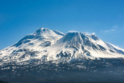 冬天,夏士塔山,蓝色,雪山,火山,特写,天空,灵性,水平画幅,雪