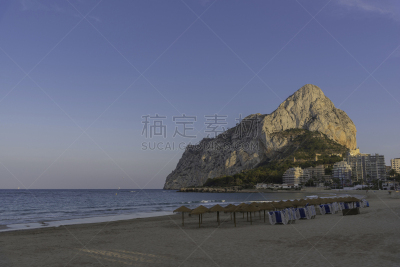 阿利坎特,西班牙,加尔培,水平画幅,沙子,无人,吊床,夏天,户外,巴伦西亚省