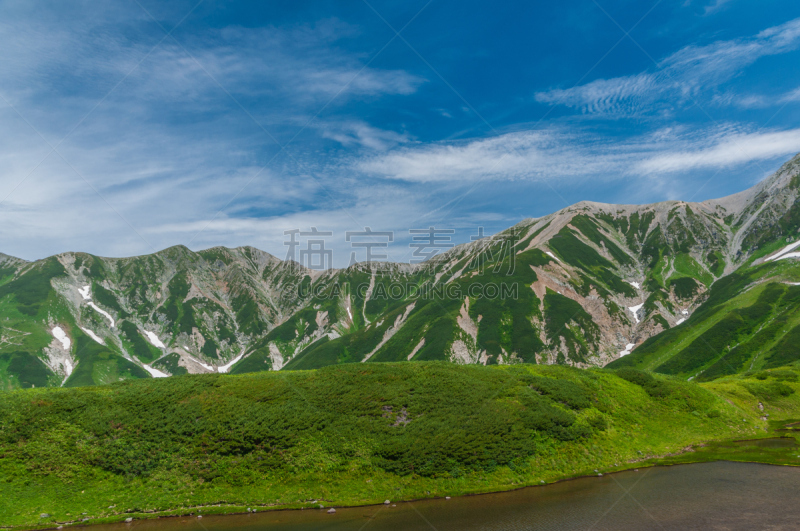 夏天,山,全景,黑部水库,室堂,立黑山部阿尔卑斯山脉路线,富山,地球女神,富山县,日本阿尔卑斯山脉