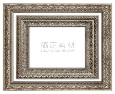 黄金,古董,边框,白色背景,留白,面无表情,纹理效果,古典式,古典乐