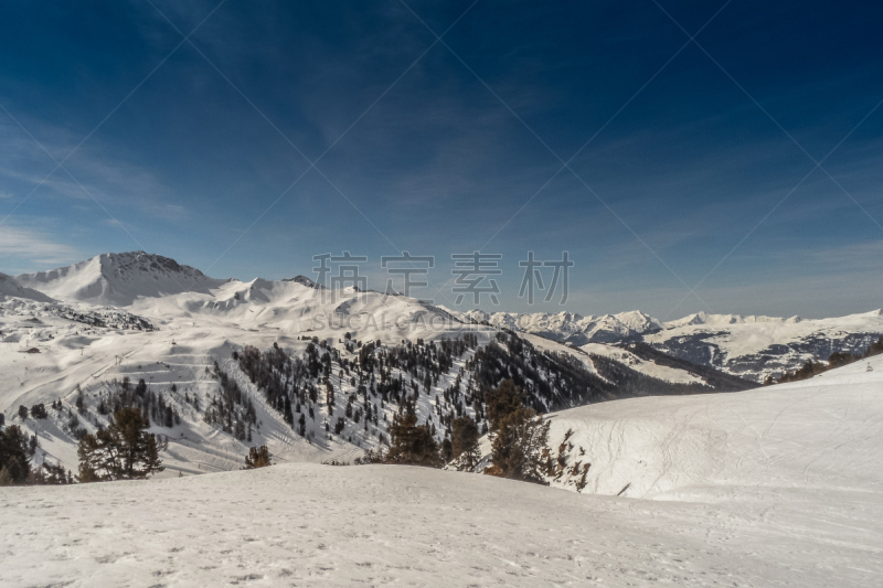 山,法国,雷札克,滑雪场,天空,度假胜地,水平画幅,雪,无人,滑雪坡