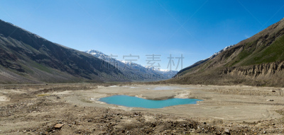 湖,山,全景,冰河,赞斯卡,天空,水平画幅,无人,喜马拉雅山脉,户外