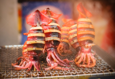 格子烤肉,美味,鱿鱼,街头食品,章鱼寿司,章鱼,墨鱼,寿司,大阪府,触须