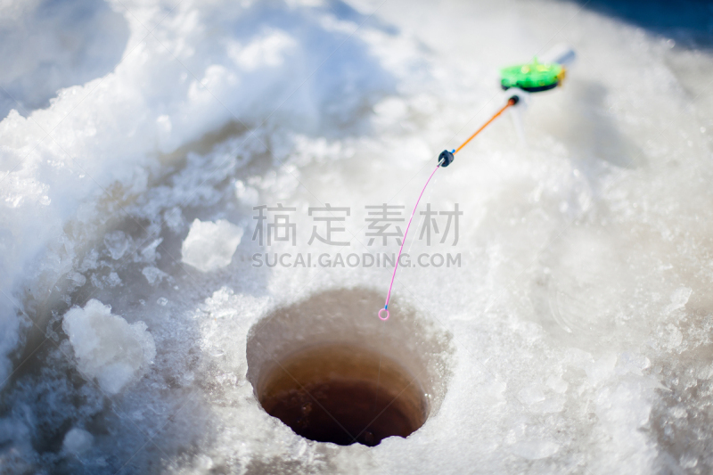 湖,冬天,洞,淡水,运动,温度,雪,人种,池塘,小的
