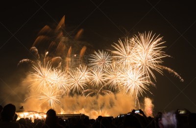 放焰火,事件,巨大的,大约5世纪,天空,美,水平画幅,圣诞节,夜晚,美人