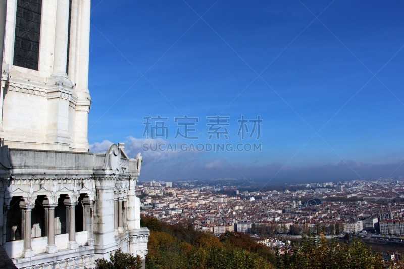 France, Lyon - panorama depuis la basilique notre dame de fourvière