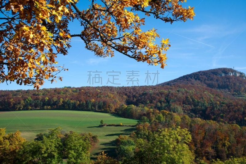 地形,秋天,森林,索洛图恩州,天空,美,水平画幅,山,无人,夏天