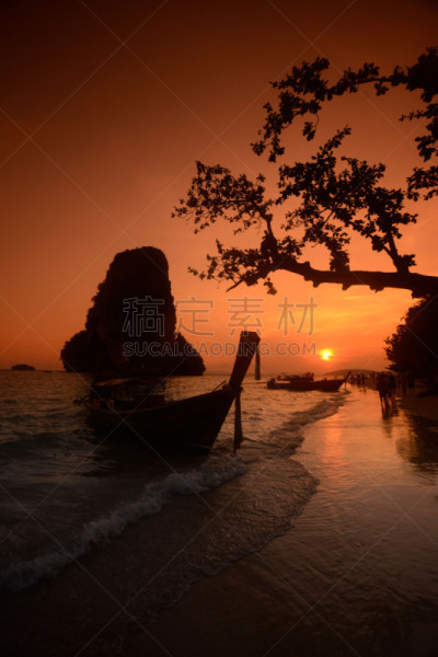 甲米,泰国,莱雷海滩,奥南湾,自然,垂直画幅,无人,安达曼海,户外,岛
