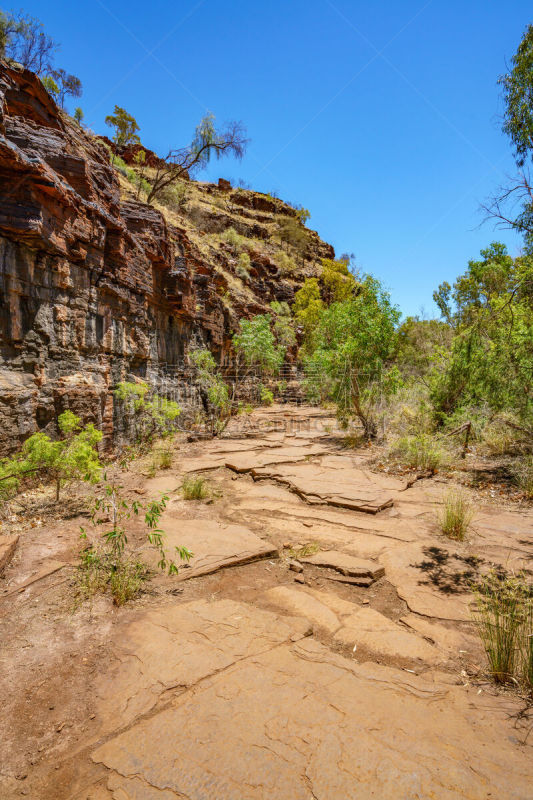 西澳大利亚,dales gorge,徒步旅行,橙色,壁纸,草,巨石,小路,红岩石,沙漠