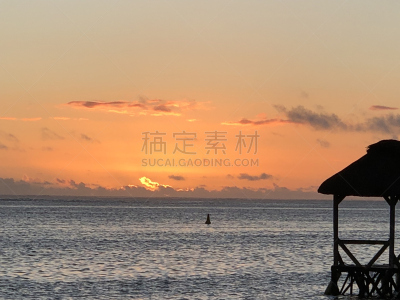 毛里求斯,热带气候,桨叉架船,云,黄昏,印度洋,自然美,海岸线,泻湖,背景