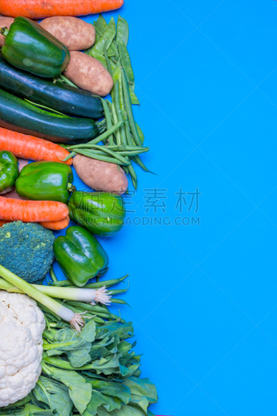 清新,蔬菜,组物体,垂直画幅,胡萝卜,葱,枝繁叶茂,灯笼椒,素食,无人