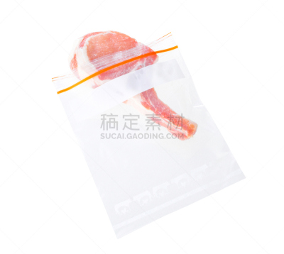 猪肉,拉链,精神振作,白色背景,厨房器具,生食,背景分离,安全的,保鲜袋,食品