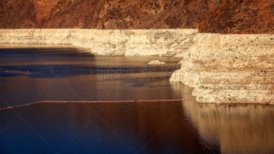 平视角,水库,胡佛大坝,密德湖,低的,电缆,水,水平画幅,能源,无人