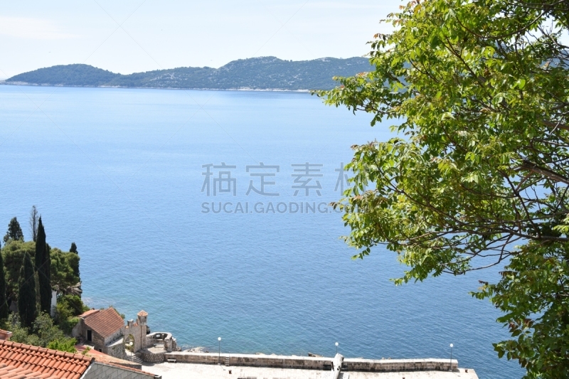 屋顶,看,海景,在上面,湖畔休闲中心,黑山,水,天空,美,度假胜地