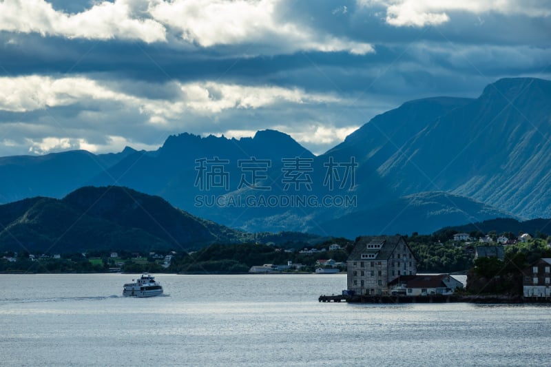 挪威,风景,阿雷松德,伦敦城,船,旅途,斯堪的纳维亚半岛,渡轮,客轮,默勒-鲁姆斯达尔