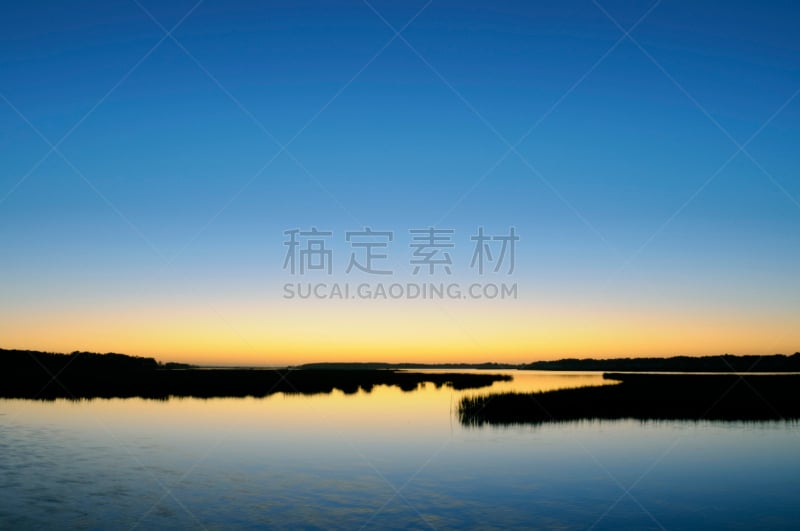 奇卡提哥岛,宁静,埃萨提岛,水湾,水,天空,水平画幅,无人,曙暮光,户外