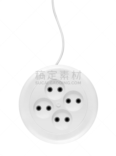 插座,电缆,垂直画幅,圆形,接线板,能源,无人,白色背景,电源,概念