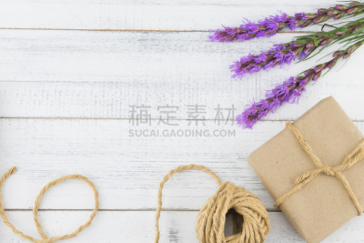 褐色,鹿舌草,绳子,紫色,包装纸,贺卡,水平画幅,无人,蝴蝶结