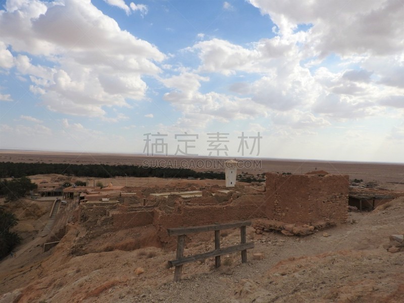 突尼斯,天空,沙漠绿洲,非洲,撒哈拉沙漠,蓝色,山,国境线,气候