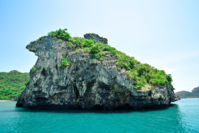 岛,泰国,国家公园,安通群岛国家海洋公园,苏梅岛,万伦,天空,水平画幅,无人,夏天
