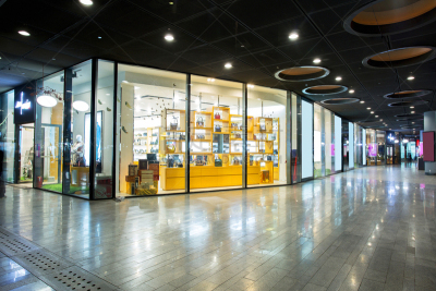 外立面,购物中心,零售展示,商店,新的,水平画幅,无人,现代,支架,商业金融和工业